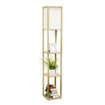 Luminária de chão Simple Designs LF1014-TAN-2PK Etagere, pacote com 2 unidades, Tan