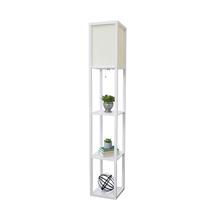 Luminária de chão Simple Designs LF1014-WHT-2PK Etagere, pacote com 2 unidades, branca