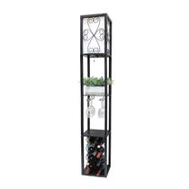 Luminária de chão Simple Designs LF1015-BLK Wine Rack preta 159cm