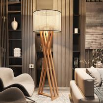 Luminária de Chão Star Cúpula em Ratan pés Madeira Sala de Estar Moderno Luminária de Chão Star Cúpula em Ratan pés Madeira Sala de Estar Moderno