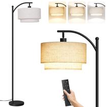 Luminária de chão SUNMORY LED 12W com controle remoto, dimerizável, dupla cúpula