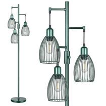 Luminária de chão Torondo 178cm verde industrial 3 LED 800 lúmens Luminária de chão Torondo 178cm verde industrial 3 LED 800 lúmens