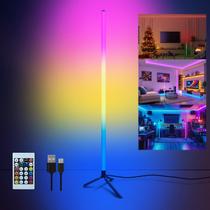 Luminária de chão VTYXCTIGJ Smart RGB com sincronização musical e controle remoto Luminária de chão VTYXCTIGJ Smart RGB com sincronização musical e controle remoto