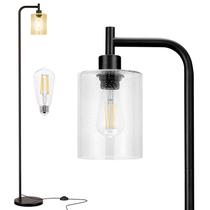 Luminária de chão Ziisee LED 164cm Black Seed Glass Luminária de chão Ziisee LED 164cm Black Seed Glass