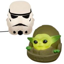 Luminária de Colecionador Star Wars Baby Yoda ou Stormtrooper