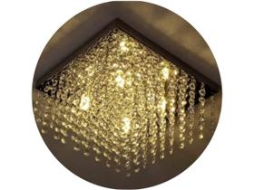 Luminária de Cristal K9 Quadra Para Sala de Jantar e Quarto - CASA CRISTALLE
