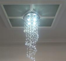 Luminária De Cristal Legítimo Em Espiral, Para Escritório e Recepção, Com 1,10 M de Altura