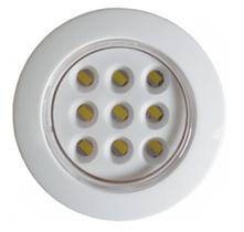 Luminária De Embutir Em ABS Branco Com 9 LEDS Branco Quente