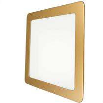 Luminária de Embutir Painel Plafon Led 18W 6500K Dourado Crie Construa 22x22cm