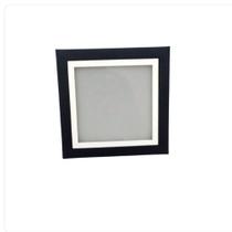 Luminária de Embutir Square AL. Preto com Difusor 1L E27 BF