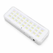 Luminária De Emergência 30 LEDS 2W Bivolt Bateria até 6 horas Luz Branca Fria Luminarte