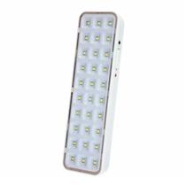 Luminária De Emergência 30 LEDs Recarregável Branco Bivolt