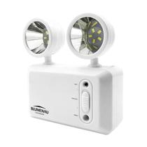 Luminária de Emergência Bloco Autônomo 2 Faróis 3W Bivolt Blumenau