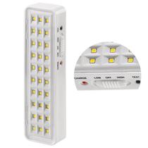 Luminária De Emergência Branco Iluminação Portátil 30 LEDs