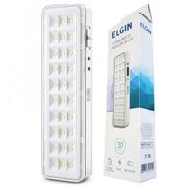 Luminária de emergência Elgin 30 LED com bateria recarregável 6Hs 2 W 100V/240V branca