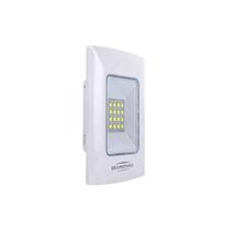 Luminária de Emergência Embutir 4x2 LED Bivolt 1W 6.500K Branco