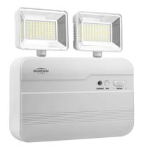 Luminária de Emergência LED 2.200LM 10W 2 Faróis 6.500K - Branco