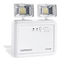 Luminária De Emergência Led 2 Faróis 12w 2200lm Branco Frio