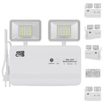Luminária De Emergência LED 20W Bivolt Potente C/ 2 Refletores Recarregável Para Casa Ou Comércio