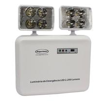 Luminária de Emergência LED 2200 Lumens e 2 Faróis Segurimax Luminária de Emergência LED 2200 Lumens e 2 Faróis Segurimax