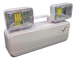Luminária De Emergência Led Com Bateria Recarregável Branco 127/220v - Enviamos no mesmo dia