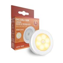 Luminária de Emergência LED com Sensor Presença 3000k Decorlaser Branco