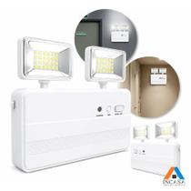 Luminária de Emergência LED PRO 20W com 2 Farol 40 LEDS Luz Branco Frio Luminária de Emergência LED PRO 20W com 2 Farol 40 LEDS Luz Branco Frio