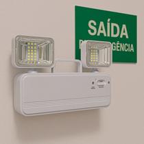Luminária de Emergência Luz Bivolt Led Kit Completo