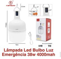 Luminária de Emergência Recarregável 38w Lâmpada Led à Prova D'água Alta Potência Duração Contínua, 8h a 12h KA-L1513