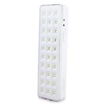 Luminária de Emergência Segurimax 30 LED's Bivolt 127v 220v Branco Super Slim Recarregável