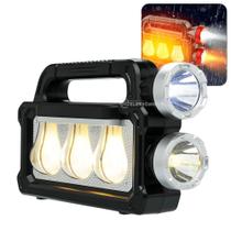 Luminária de Emergência Solar com Carregamento USB Lanterna e Lampião ONLT025PA