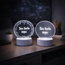Luminária de Escrever c/ LED Branco Frio Círculo Acrílico Luminária de Escrever c/ LED Branco Frio Círculo Acrílico
