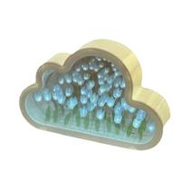 Luminária De Espelho Em Forma De Nuvem DIY Tulipa, Lâmpada De Vidro Artesanal Para Quarto De Menina,