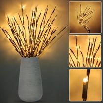 Luminária De Galho De Salgueiro Alto Com 20 LEDs, Luzes Decorativas Para Buquê, Enchimento De Vaso,