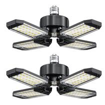 Luminária de garagem XINGHUANLIT 120W 12000LM 6500K, pacote com 2 painéis Luminária de garagem XINGHUANLIT 120W 12000LM 6500K, pacote com 2 painéis