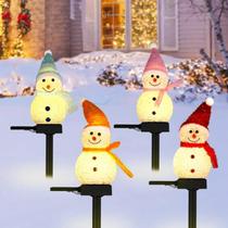 Luminária De Jardim LED Solar Em Forma De Boneco De Neve Para Decoração De Natal Ao Ar Livre Luminária De Jardim LED Solar Em Forma De Boneco De Neve Para Decoração De Natal Ao Ar Livre