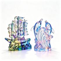 Luminária De Led 3D Acrílico Cor Multicor Golfinho/Barco Decoração De Mesa Luminária De Led 3D Acrílico Cor Multicor Golfinho/Barco Decoração De Mesa
