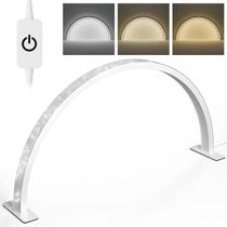 Luminária de Led Arco com 3 tonalidades 56cm Brilhantes Estética Maquiagem Tatoo Unha Controlador Touch