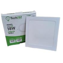 Luminária de Led de Embutir Quadrado 18W 6500K Luz Branca Fria - TECHLUZ