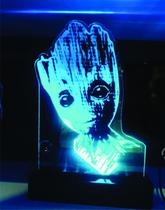 Luminária de LED em acrílico Groot Guardiões da Galáxia - wow