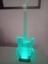 Luminária de led gigante- Formato de guitarra telecaster. 97 cm de comprimento