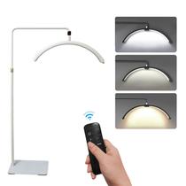 Luminária de Led Lunar 58cm para Estética Maquiagem Cílios 3 cores de luz c/ controle remoto Sancai