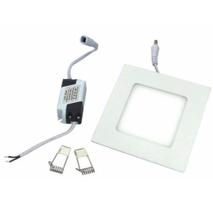 Luminária De Led Plafon 6w Quadrado Branca Frio 6500k Embutir Bivolt Slim Gesso Teto
