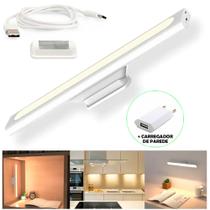 Luminária de led Recarregável Armário Com Imã Branco Frio e Quente + Carregador CBRN18536
