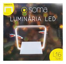 Luminária De Led Soma L16 Branca - 16W - Branca - Bivolt