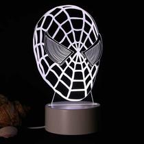 Luminária De Led USB Abajur Heróis Homem Aranha - Capitão América Marvel