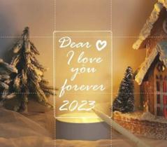 Luminária De Mensagem Led Quadro 3D C/ caneta