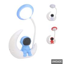 Luminária de Mesa 26cm Astronauta e LUA LED Color - Tudo em Caixa