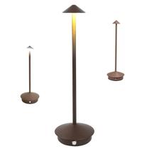 Luminaria de Mesa 3 Tons LED Controle de Intensidade USB Bateria Recarregavel Abajur Touch Decorativo Home Office Iluminaçao Quarto Cabeceira Enfeite