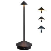 Luminaria de Mesa 3 Tons LED USB Bateria Recarregavel Controle de Intensidade Abajur Touch Home Office Iluminaçao Quarto Cabeceira Enfeite Decorativo
